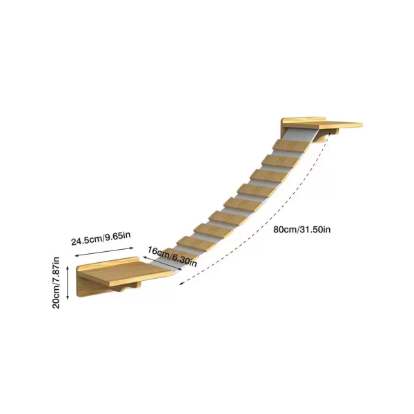 Wall-Mounted Staircase with Scratching Post - Image 6