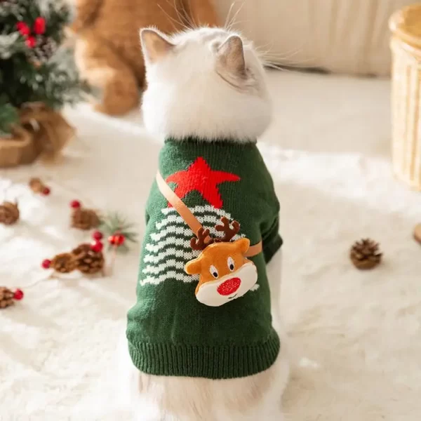 Christmas Style Cat Sweater - Image 3
