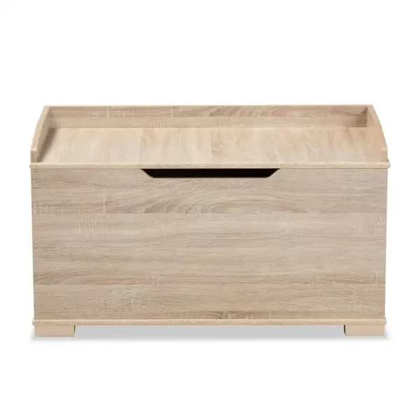Modern and Contemporary Oak Finished Wood Cat Litter Box Cover House - Image 2