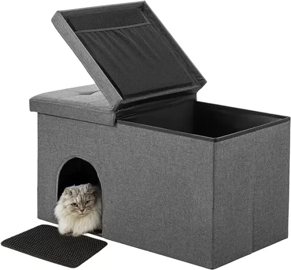 Cat Litter Box Enclosure with Lid - Image 10