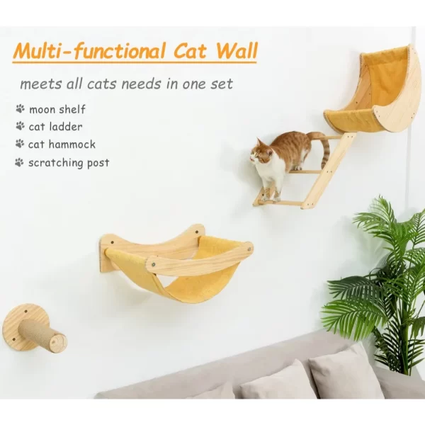 Cat Shelves and Wall Mounted Cat Hammock - Image 2
