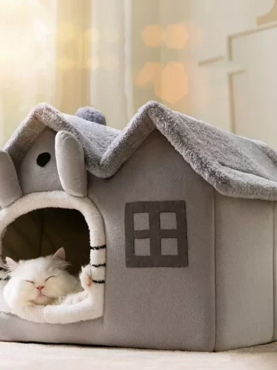 Warm Plush Cat Bed House