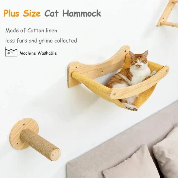Cat Shelves and Wall Mounted Cat Hammock - Image 6