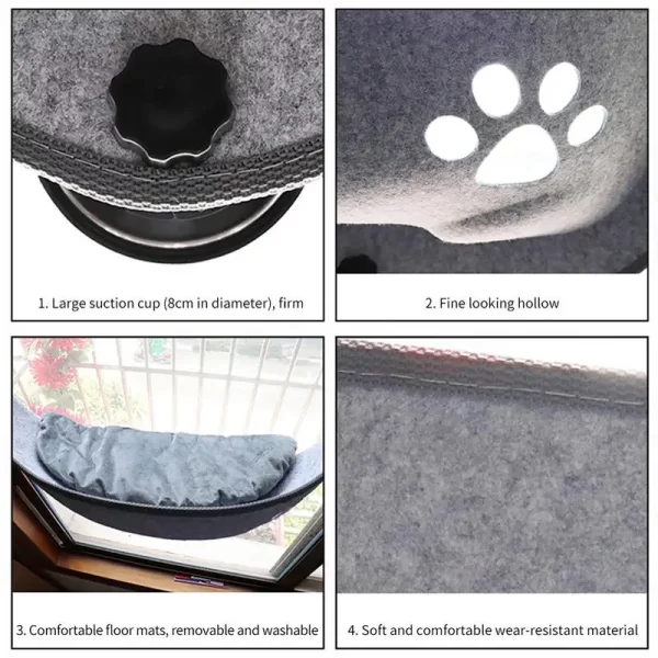 Cat Window Hammock With Strong Suction Cups - Image 4