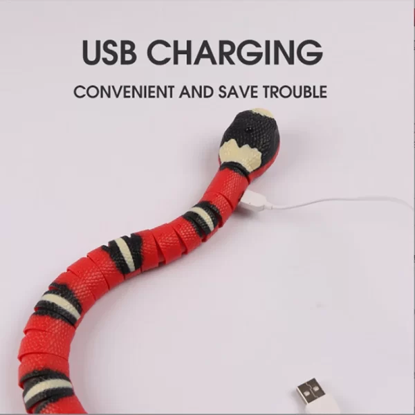 Multi Color Smart Sensing Snake Interactive Cat Toy with USB Charging Accessories - Image 3