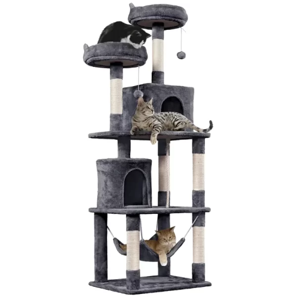 70.5″H Multi Level Cat Tower Tree with 2 Condos & 2 Foam-Padded Perches - Image 2