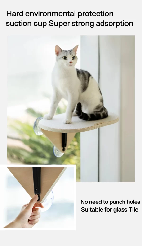 Mewoofun Glass Suction Cup Wall Shelf - Image 3