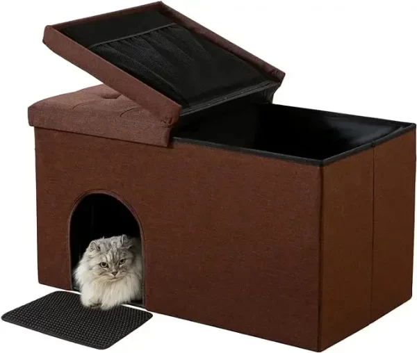 Cat Litter Box Enclosure with Lid - Image 8