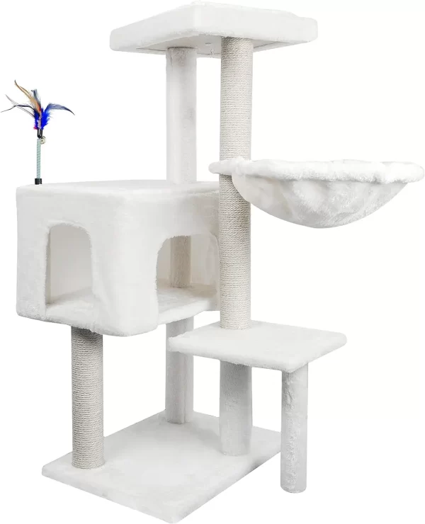 Cat Tree Condo With Scratching Toy and Ball - Image 7