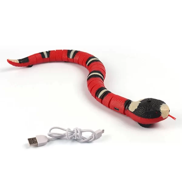Multi Color Smart Sensing Snake Interactive Cat Toy with USB Charging Accessories - Image 7