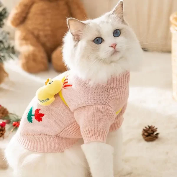Christmas Style Cat Sweater - Image 5