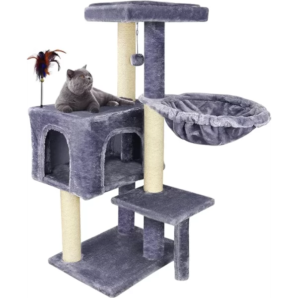 Cat Tree Condo With Scratching Toy and Ball