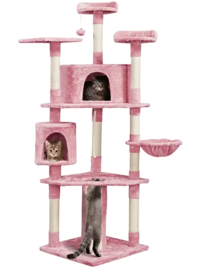79"H Multilevel Large Cat Tree Condo Tower with Scratching Post