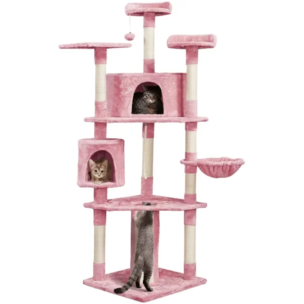 79"H Multilevel Large Cat Tree Condo Tower with Scratching Post