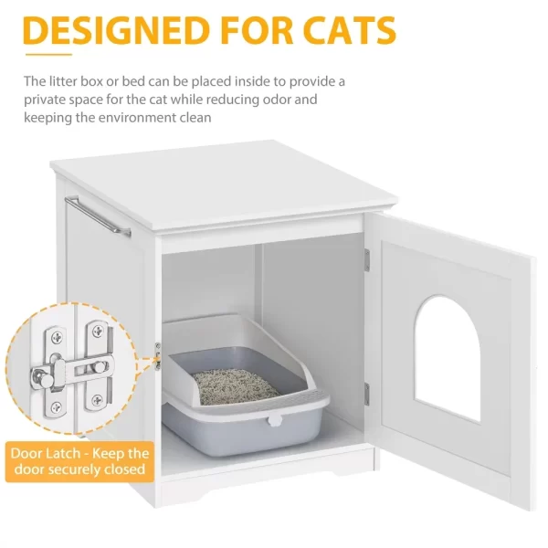Enclosed Cat Litter Box Furniture - Image 6