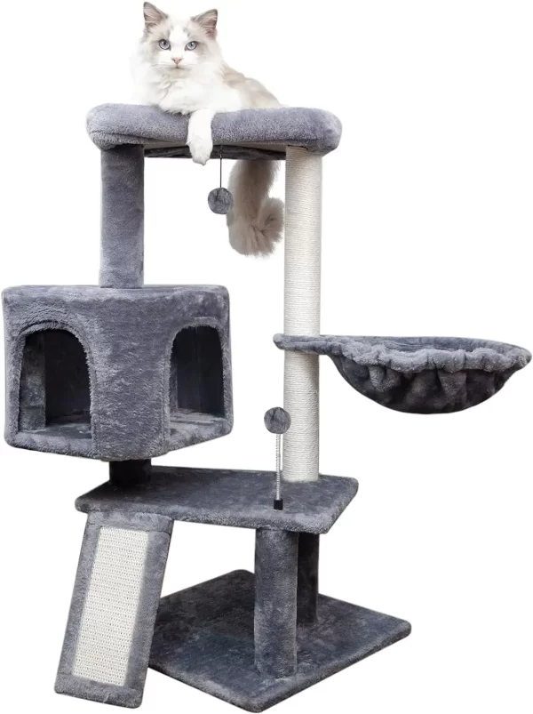 Cat Tree Condo With Scratching Toy and Ball - Image 9
