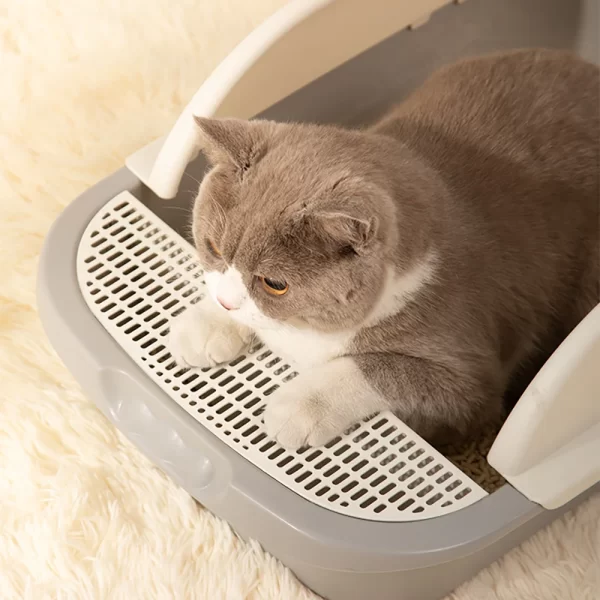 Cat Litter Box Anti-Splashing Semi-Closed Cats Toilet - Image 4
