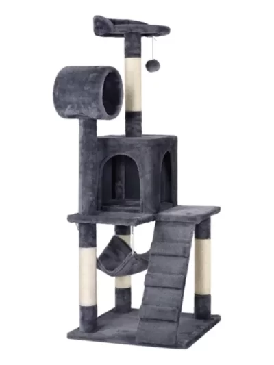 SmileMart 51" Cat Tree with Hammock and Scratching Post Tower