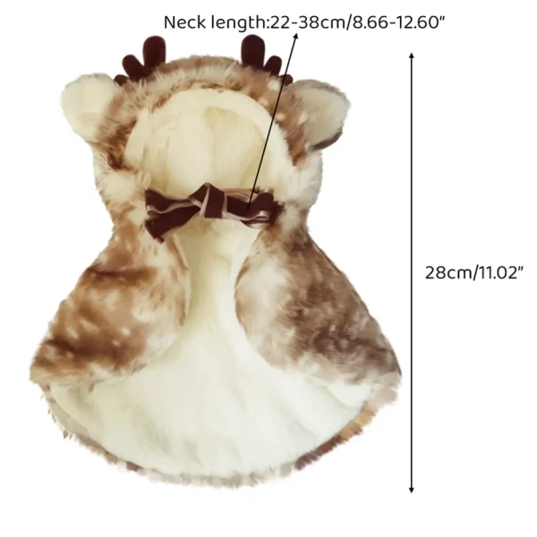 Warm Elk Fawn Cloak Cape - Image 7