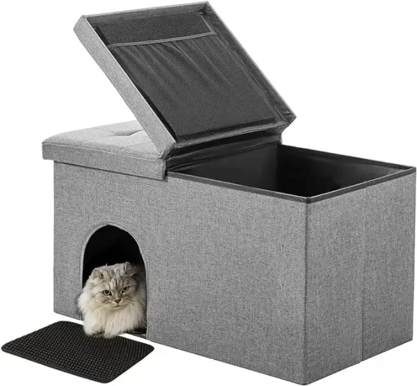 Cat Litter Box Enclosure with Lid - Image 7
