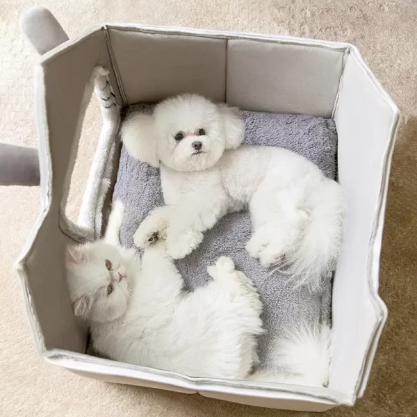 Warm Plush Cat Bed House - Image 3