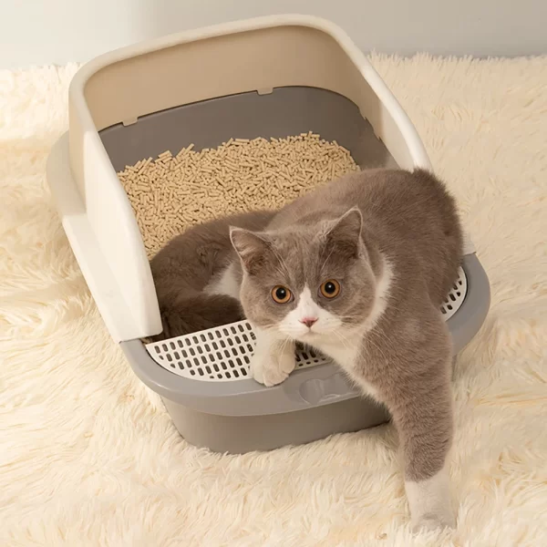 Cat Litter Box Anti-Splashing Semi-Closed Cats Toilet - Image 2
