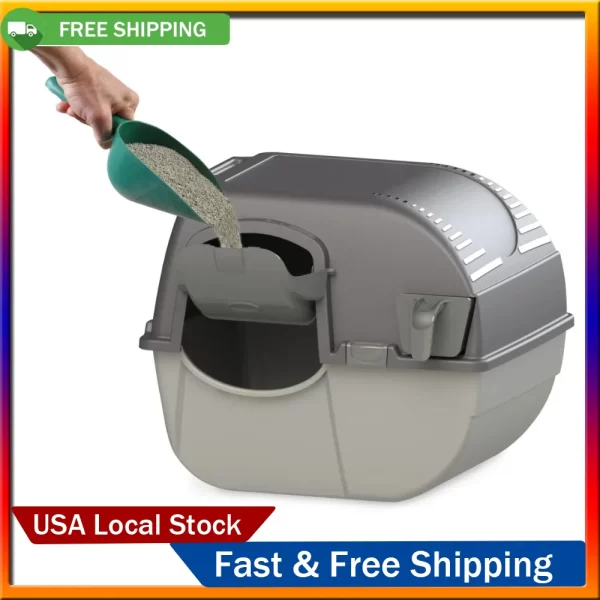 Cat Bedpans Easy Fill Roll 'N Clean Self Cleaning Litter Box - Image 2