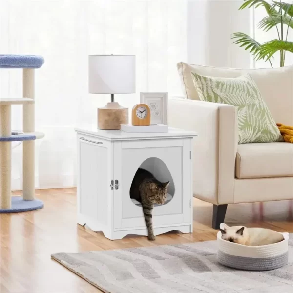Enclosed Cat Litter Box Furniture - Image 7