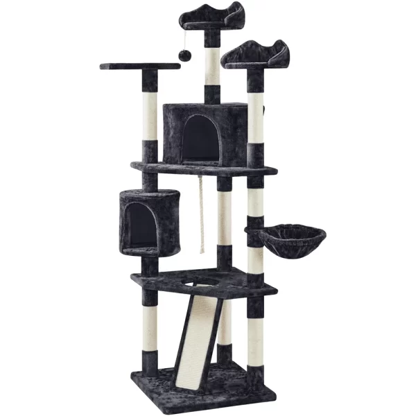 79"H Multilevel Large Cat Tree Condo Tower with Scratching Post - Image 3