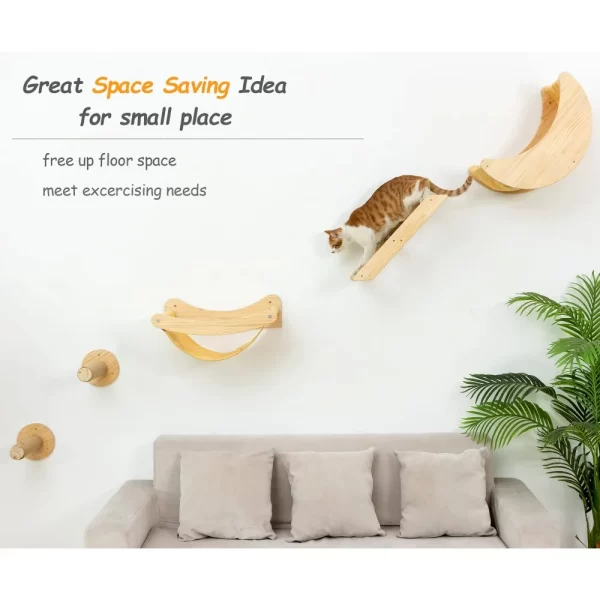 Cat Shelves and Wall Mounted Cat Hammock - Image 3