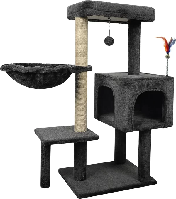 Cat Tree Condo With Scratching Toy and Ball - Image 10