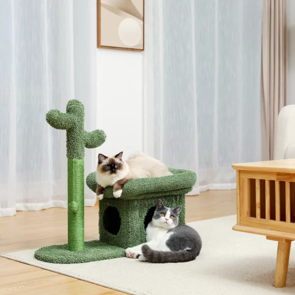 Cactus Cat Tree Tower with Sisal Scratching Post Board - Image 6