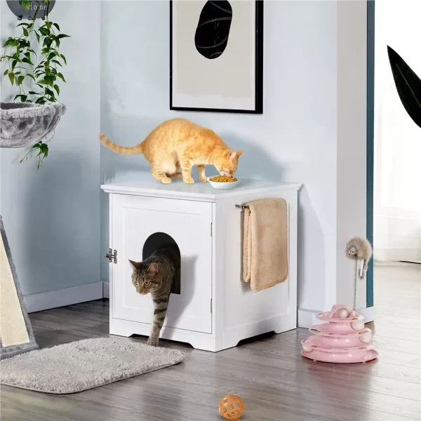 Enclosed Cat Litter Box Furniture - Image 2