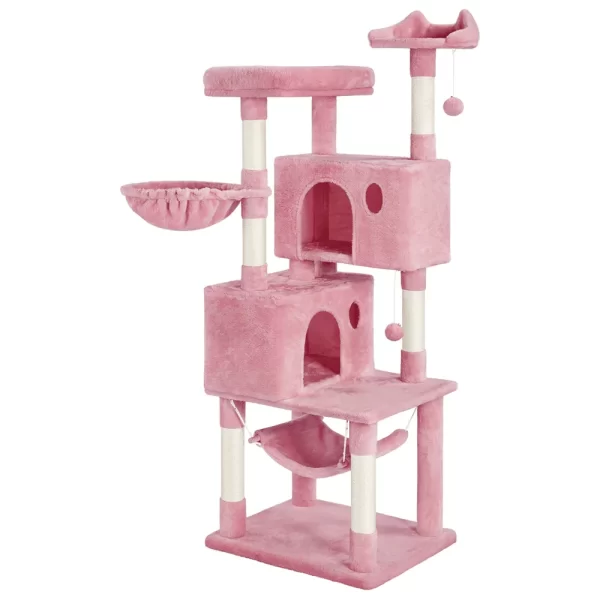 64'' Multi-level Cat Tree Cat Tower with Condos and Scratching Posts