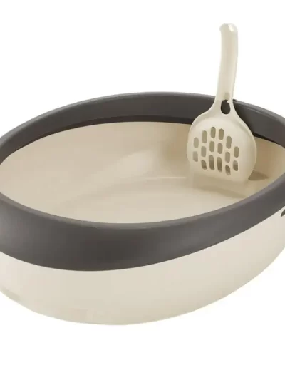 Easy Clean Cat Litter Box with Scoop