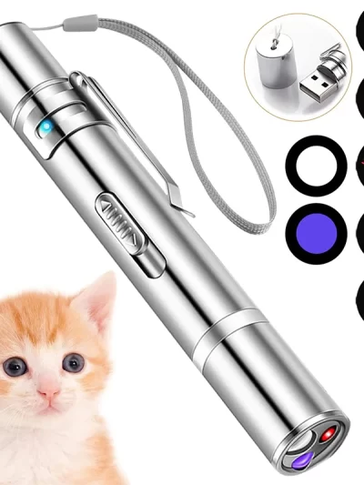 3 in 1 rechargable Cat Playing Pointer Pen and Flashlight Cat Toy