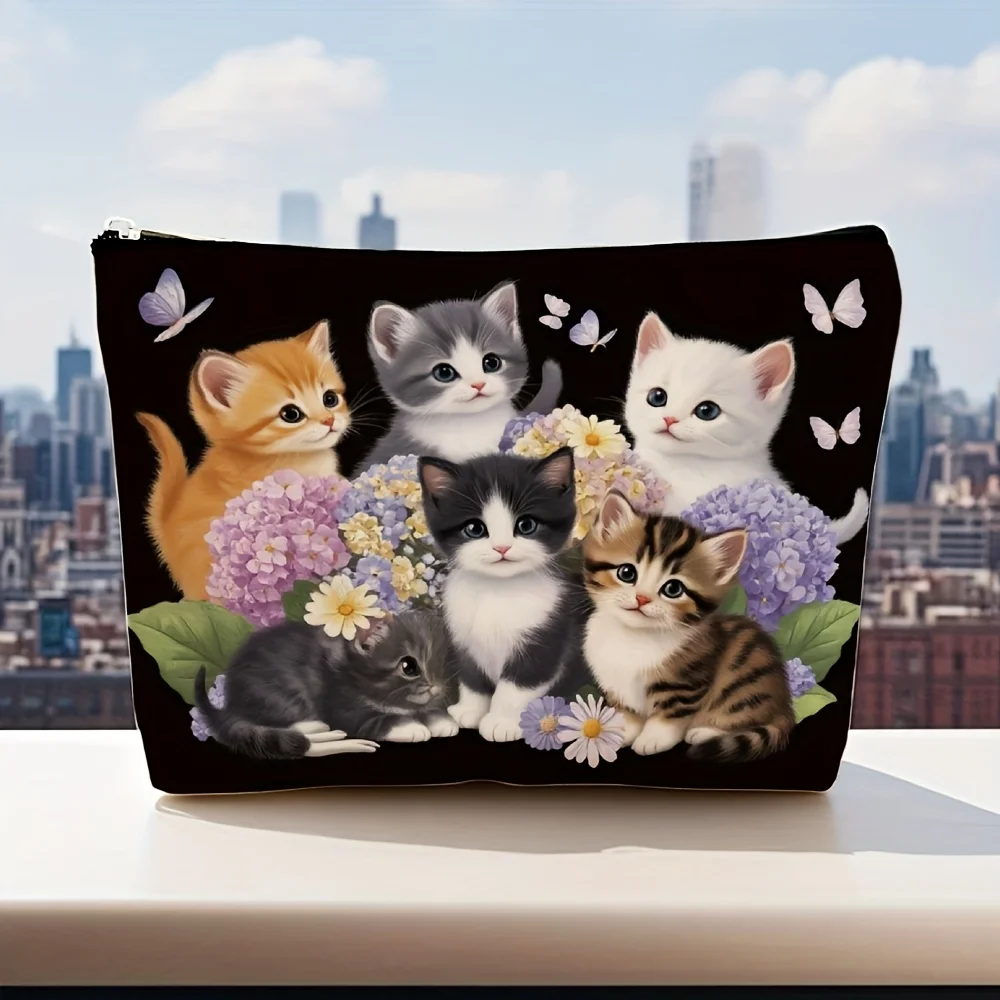 Purrfect Cat Print Multi‑Use Zipper Bag - Image 4