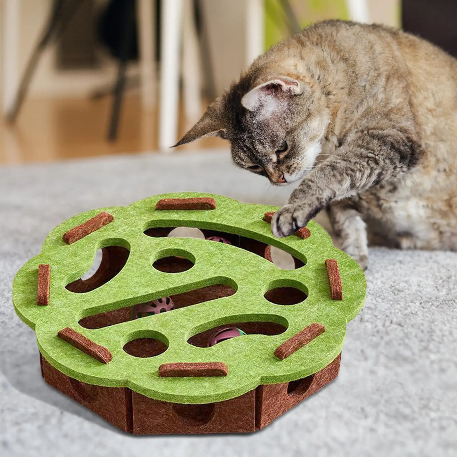 Felt Maze Puzzle Toy. Multi‑Layer Digging & Scratching Enrichment Game for Cats - Image 3