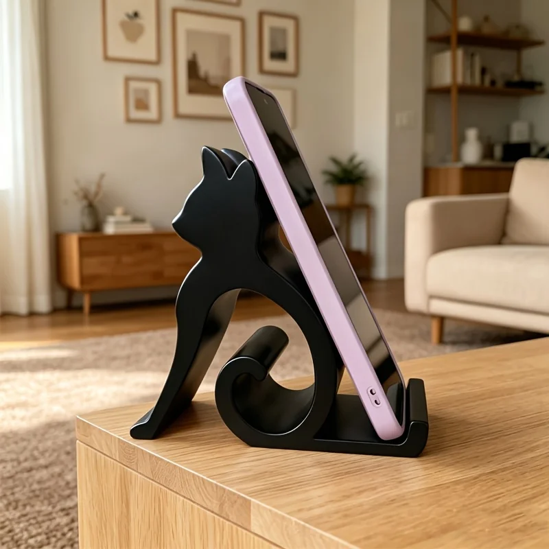 🌟 Kawaii Cat Phone & Tablet Holder — Cute Desktop Buddy for Any Room - Image 2