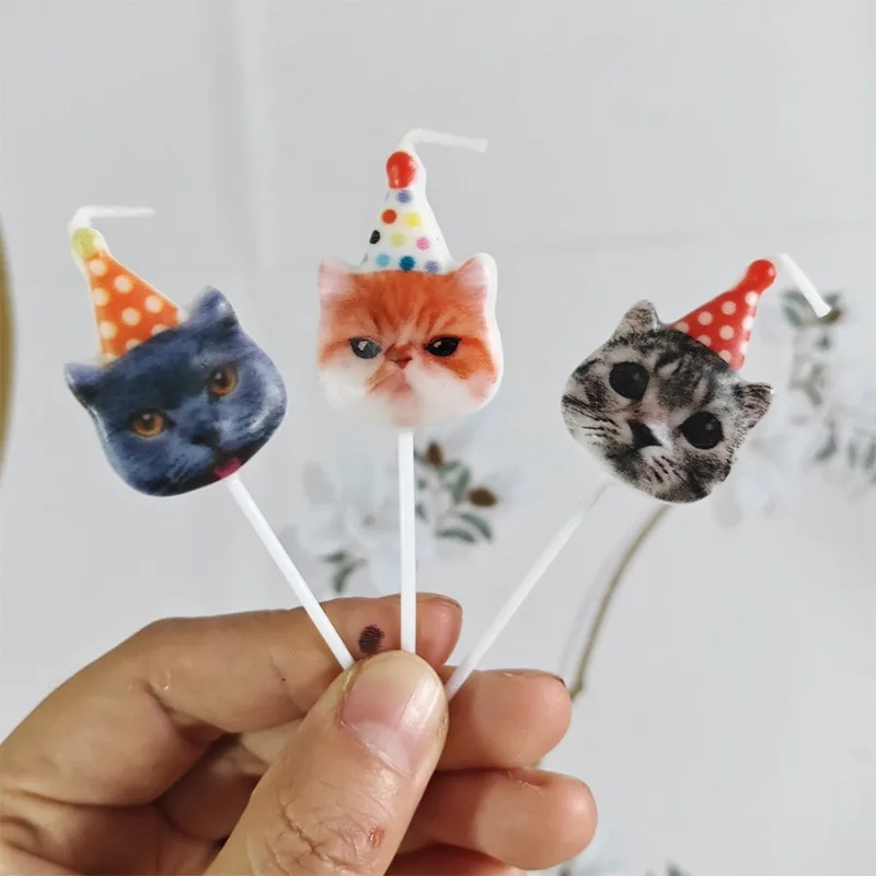 π± Cat Head Birthday Candles - Image 2