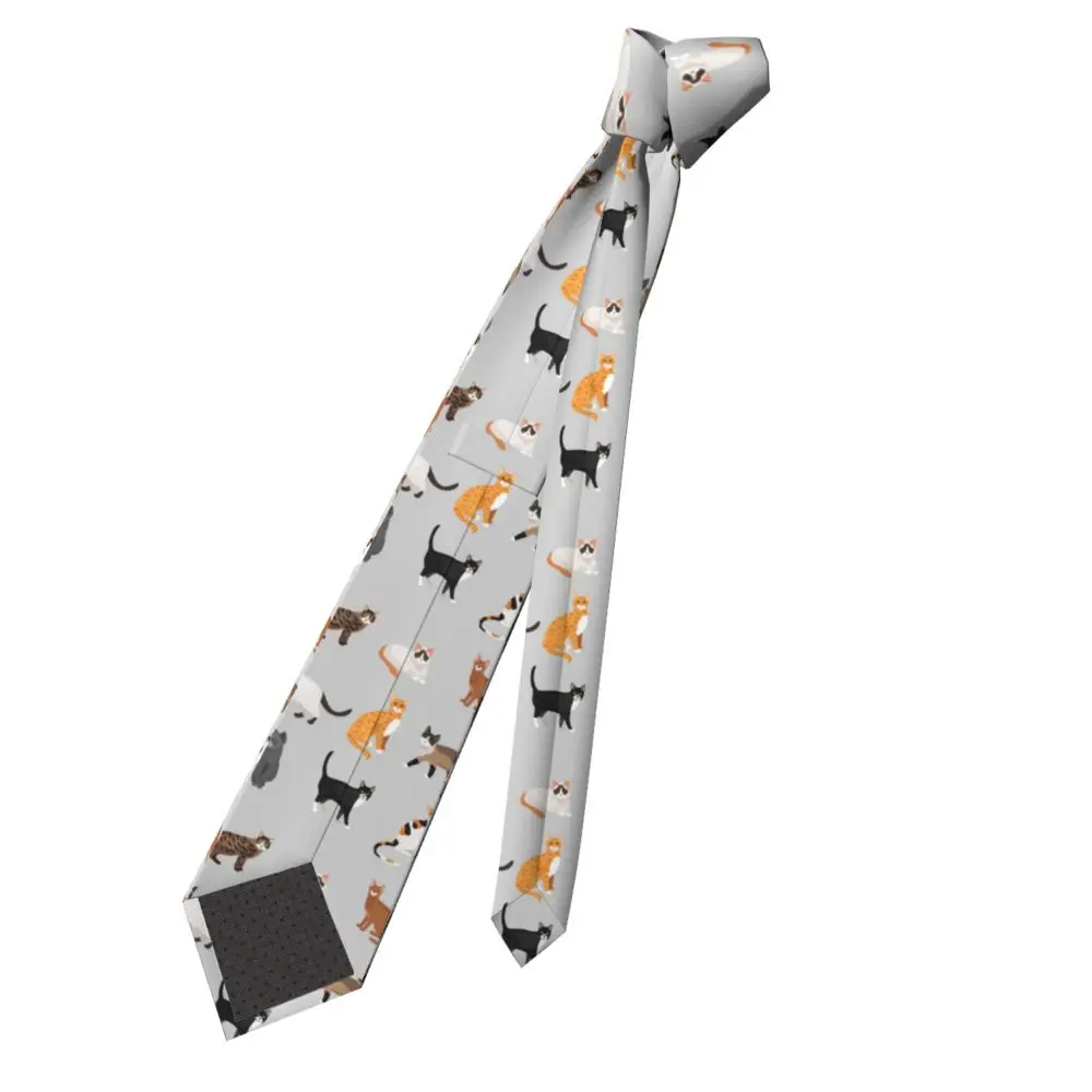 ๐ Slim Cartoon Cats Necktie (Unisex) Fun style for Cat Lovers. - Image 13