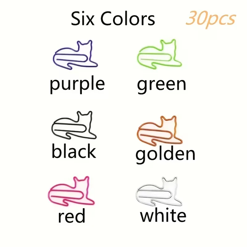 Purrfect Silhouette Cat Paper Clips (30PCS) ⭐ - Image 2