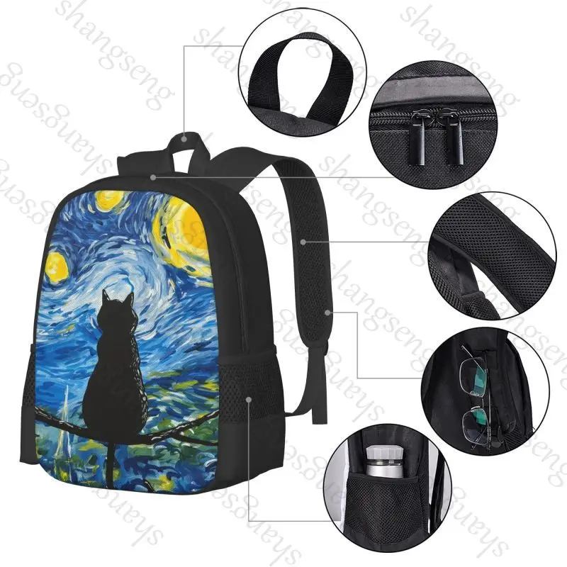 Magic Garden Cat Backpack - Large Capacity Kawaii School, Travel & Office Bag - Image 3