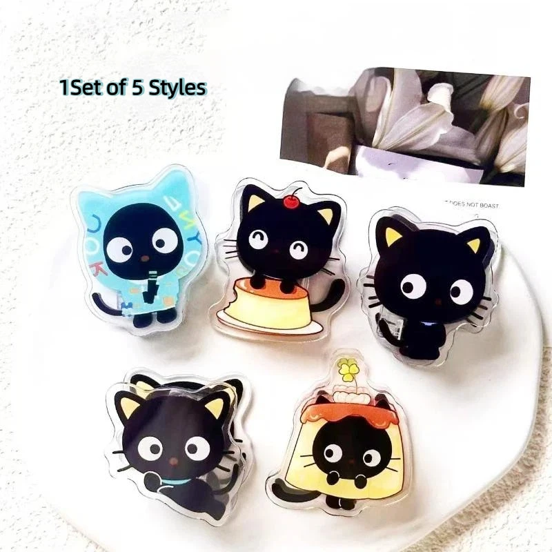 Purrfect Chococat Double‑Sided Acrylic Clips (5PCS) ⭐ - Image 6