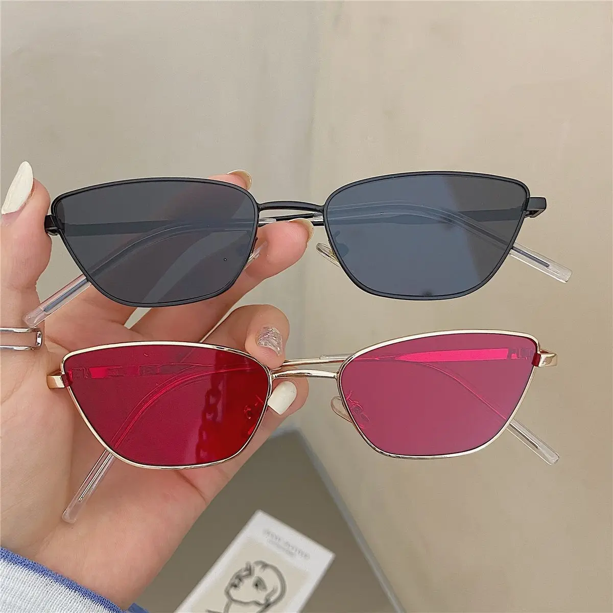 Kitty Fashion Square Sunglasses. Vintage Metal Frame UV400 Style for Cats & Small Dogs - Image 6