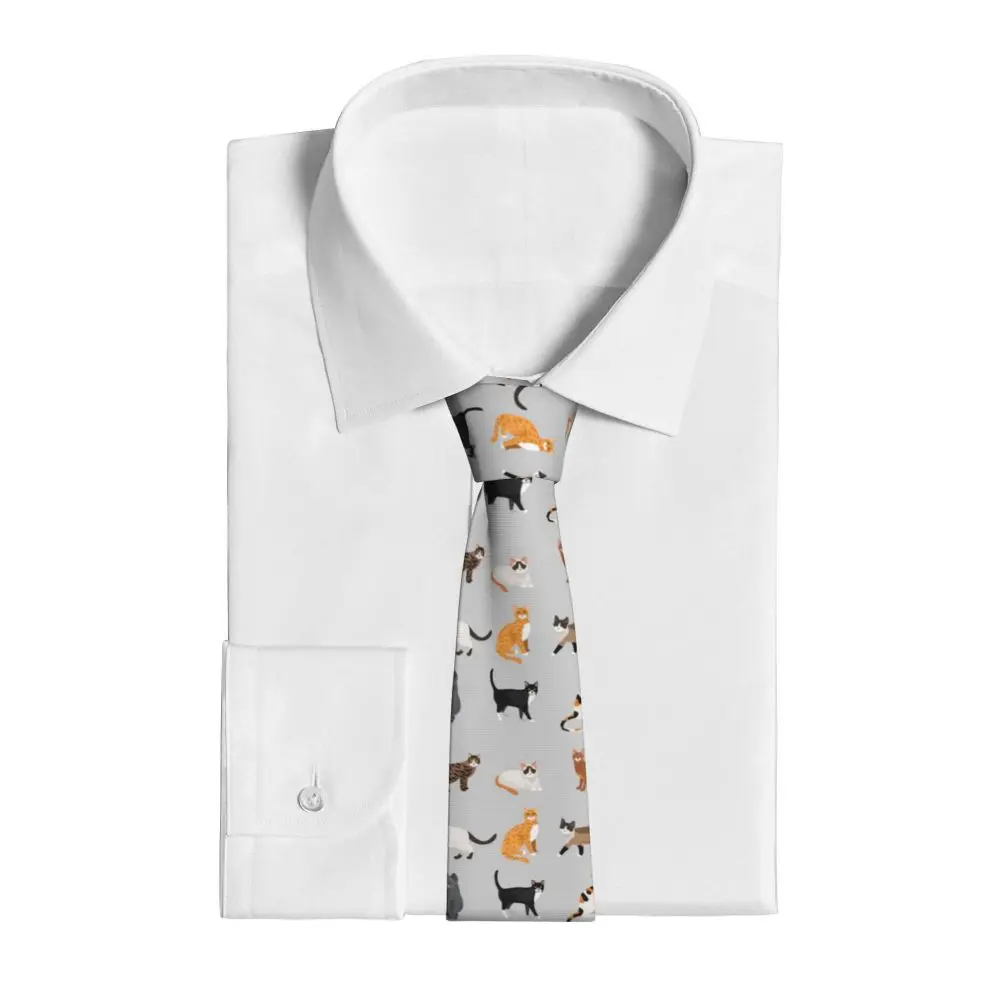 ๐ Slim Cartoon Cats Necktie (Unisex) Fun style for Cat Lovers. - Image 8