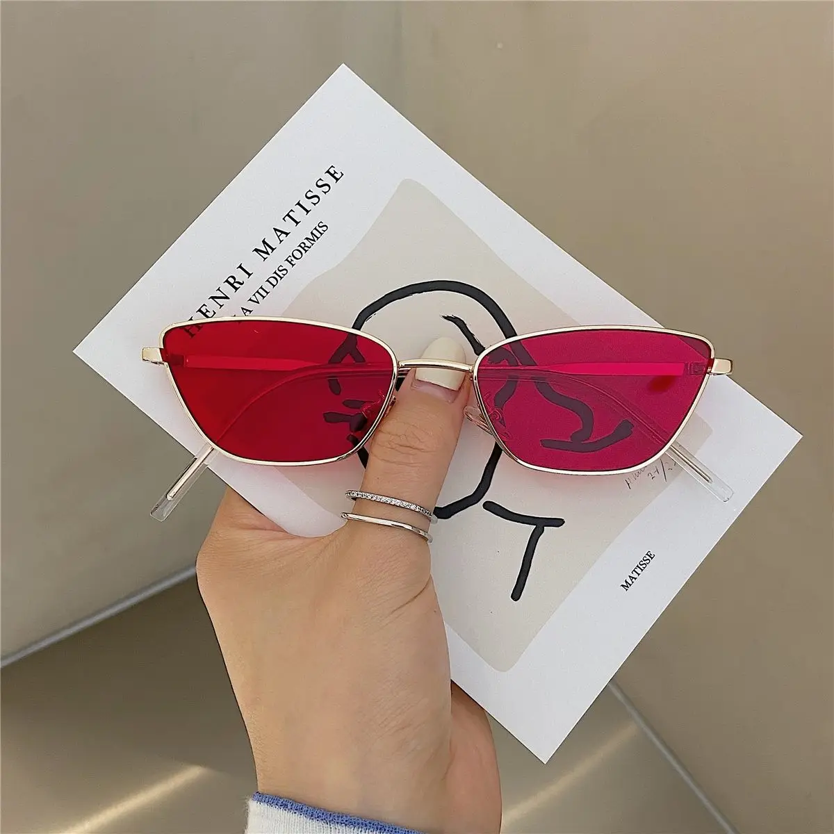 Kitty Fashion Square Sunglasses. Vintage Metal Frame UV400 Style for Cats & Small Dogs - Image 20