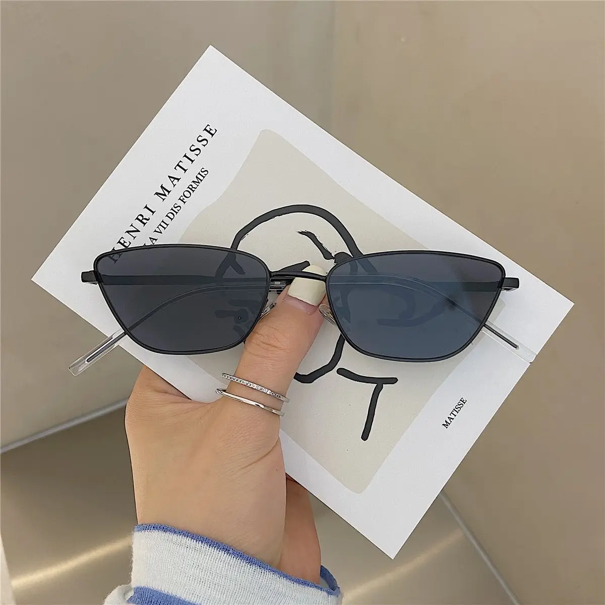 Kitty Fashion Square Sunglasses. Vintage Metal Frame UV400 Style for Cats & Small Dogs - Image 21