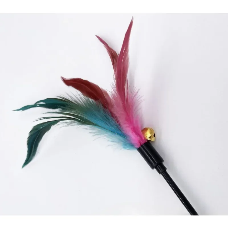 Spring Teaser Stick Toy. Interactive Suction‑Cup Cat Play Wand with Feather & Bell. - Image 4