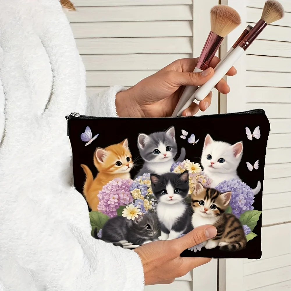 Purrfect Cat Print Multi‑Use Zipper Bag - Image 6